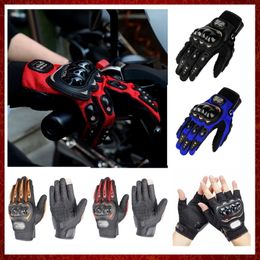 ST694 Guantes de motocicleta con pantalla táctil, guantes de carreras con dedos completos, protección para deportes al aire libre, guantes de ciclismo antideslizantes