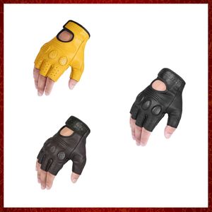 ST809 Zomer Half Vinger Motorfietshandschoenen Leer Guantes Moto Verano Luva Motociclista Gant Moto Gloves Tactical Retro Racing