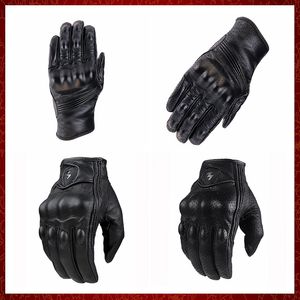 ST81 Rétro Perforé En Cuir Moto Gants Vélo Moto Moto De Protection Engrenages Motocross Gant hiver homme Cadeau femmes vélo