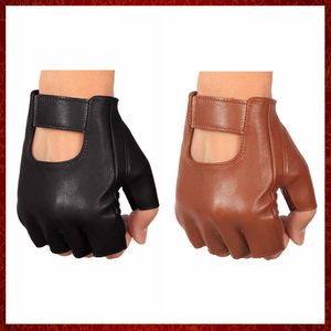 ST849 Guantes de cuero sin dedos para motocicleta Bicicleta Motocross Trabajo táctico Guantes de conducción Hombres Equipo de protección Equipo de motocicleta