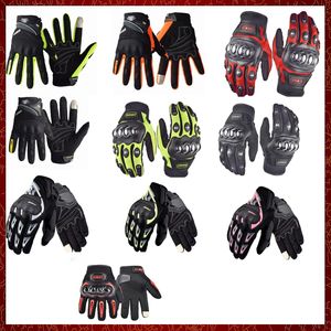 ST9 gants de moto de course respirants à doigts complets de qualité gants antidérapants élégamment décorés grande taille XXL noir