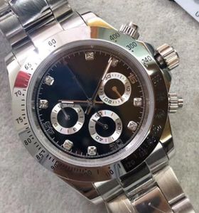 ST9 Men's Automatic Mechanical Watch Luxe ontwerper Sapphire Diamond Black Dial Ceramic Bezel Small Dial Full Work Envio Gratuito polshorloge
