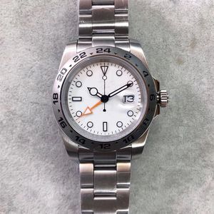 ST9 Herenhorloge Zilveren wijzerplaat GMT Verstelbare hand Mechanisch automatisch uurwerk Zelfopwindend roestvrijstalen horloges 904L292u