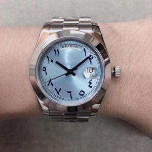 ST9 NIEUWS Automatisch mechanisch horloge Luxe Merk Blauwe wijzerplaat Kalenderdag 41 mm Sapphire Glass 316L roestvrijstalen nummers