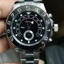 ST9 horloge keramische bezel zwarte saffier roestvrij 44 mm automatisch mechanisch roestvrij staal heren heren horloges zwarte wijzerplaat nieuw