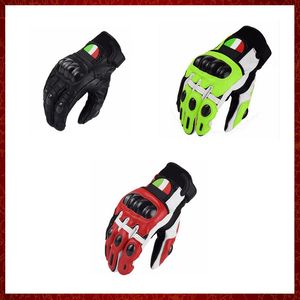 ST933 guantes de cuero genuino de fibra de carbono para motocicleta, bicicleta de montaña, todoterreno para hombres