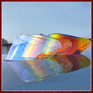 ST999 helmlenzen transparante kleur kleurrijke spiegel verzilverd lichtbruin