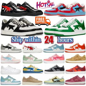 Sta Casual Chaussures Sk8 Low Hommes Femmes Color Block Shark Noir Blanc Pastel Vert Bleu Daim Hommes Femmes Baskets Sports De Plein Air Baskets Marche Jogging