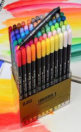 STA Dual Brush Kunststiften op waterbasis met Fineliner-punt 12 24 36 48 kleurenset Zachte aquarelstiften voor kunstenaars tekenen Y24363415
