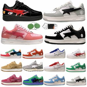 Sta Low Designer Chaussures Panda Noir Blanc Cuir Verni Camo ABC Rose Vert Triple Blanc Nostalgique Bleu Jaune Sax Luxe Plate-forme Hommes Femmes Baskets Baskets