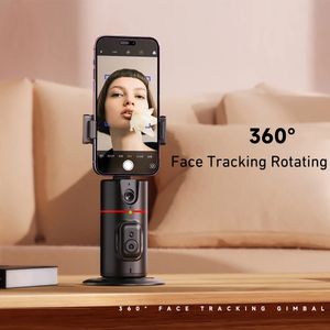 Estabilizadores 2023 AI Smart Gimbal 360 Seguimiento facial automático Rotación todo en uno para teléfono inteligente Video Vlog Estabilizador Trípode Soporte para teléfono 231128