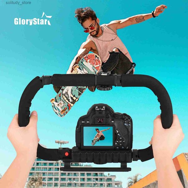 Stabilisateurs Action stabilisateur grip flash support poignée accessoire vidéo professionnel pour DSLR DV caméra caméscope smartphone Q240319