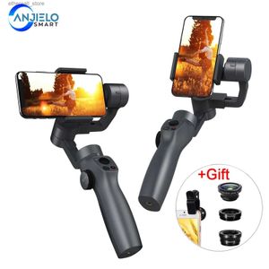 Stabilisatoren Anjielosmart Capture2 3-assige handheld gimbal-stabilisator voor GoPro 7 6 5 sjcam EKEN Yi Actiecamera / Smartphone mobiele telefoon Q231116
