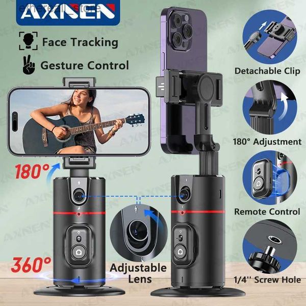 Stabilisateurs AXNEN 360 Rotation cardan stabilisateur Selfie visage suivi bureau suivi prise de vue avec obturateur à distance pour Tiktok Live vidéo Q231116