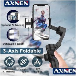 Stabilisateurs Axnen HQ4 3Axis Stabilisateur de smartphone à cardan portable Smart Follow Suivi Enregistrement vidéo stable 14 Pro 240111 Drop Deliv Dhbnw