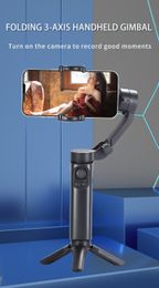 Stabilisatoren F5 Plus 3-assige smartphone Handheld Gimbal Mobiele telefoon Video-opname Vlog Opvouwbare Antishake-stabilisator Statieven 230816 230829