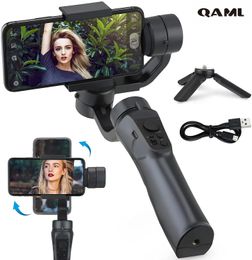 Stabilisatoren F6 3 Axis Gimbal Handheld Stabilisator Mobiele Actie Camera Houder Anti Shake Video Record Smartphone Voor Telefoon 231216