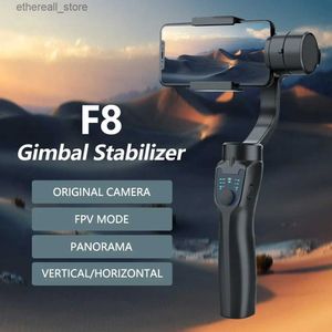 Estabilizadores F8 Handheld 3-Axis Gimbal Soporte para teléfono Estabilizador de grabación de video antivibración para iPhone Teléfono celular Smartphone Q231118