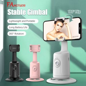 Stabilizers FANGTUOSI 360 Rotation follow up Gimbal Stabilizer Monopod Desktop tracking gimbal For Tiktok live p ography 230403