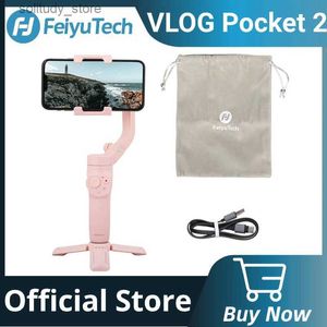 Stabilisatoren FeiyuTech officiële VLOG Pocket 2 mini handheld smartphone kruiskoppeling stabilisator selfie stick geschikt voor iPhone 14 13 12 Samsung Q240319