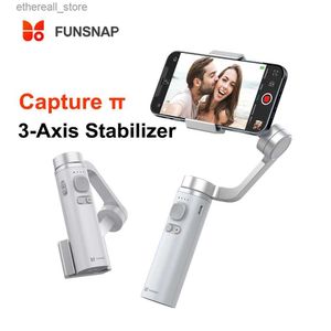 Stabilisateurs Funsnap Capture 3 axes Smartphone stabilisateur de cardan de poche enregistrement vidéo cardan de téléphone portable pour iPhone Android HUWWEI Q231116