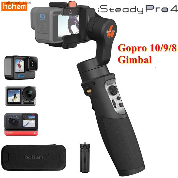 Estabilizadores Gopro 10 Gimbal Estabilizador de cámara de acción portátil de 3 ejes para Gopro 10/9/8/7/6/5/4 OSMO Action Insta360-Hohem iSteady Pro 4/Pro 3 Q231116