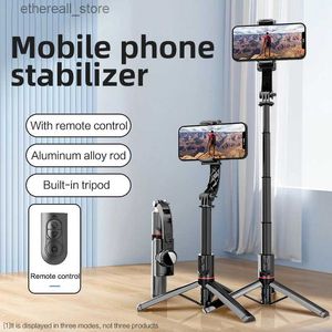 Stabilisateur Bluetooth à cardan portatif avec trépied selfie Stick cardan pliant pour smartphone Samsung iPhone Q231116