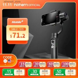 Stabilisateurs Hohem cardan portatif 3 axes stabilisateur iSteady Mobile Plus téléphone Selfie bâton trépied pour iPhone 15 14 13 Pro/Max Q231116