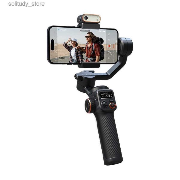Estabilizadores Hohem iSteady M6 kit estabilizador de articulación universal de mano trípode selfie adecuado para teléfonos inteligentes con luz de relleno magnético AI video a todo color Q240320