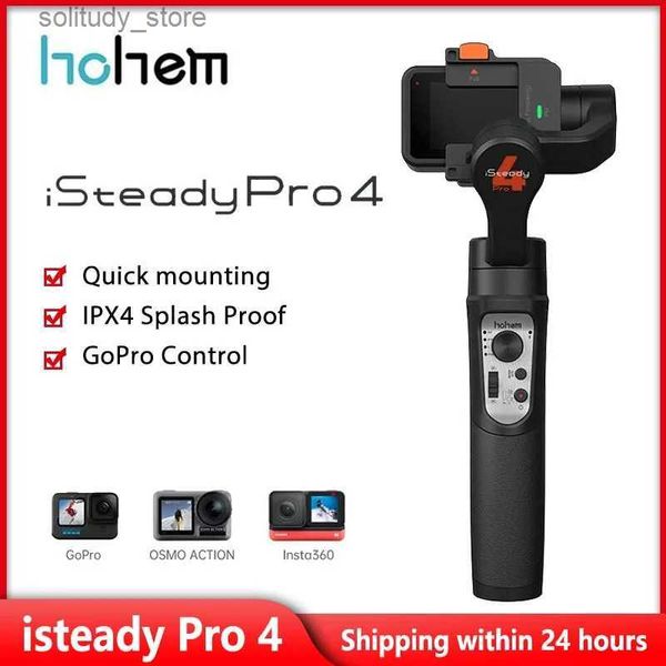 Stabilisateurs Hohem iSteady Pro 4 caméra d'action joint universel stabilisateur de poche à 3 axes adapté aux actions 10 7 8 9 Insta360 One R DJI OSMO Q240319