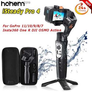 Stabilisatoren Hohem iSteady Pro 4 Camera Gimbal 3-assige handheld stabilisator voor Gopro Hero 11 10 9 8 7 6 5 Osmo Action Insta360 One R 3 Q231116