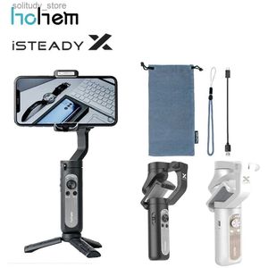 Stabilisateurs Hohem iSteady X smartphone cardan stabilisateur de poche 3 axes pour iPhone 11Pro/Max P40 Samsung YouTube TikTok Q240319