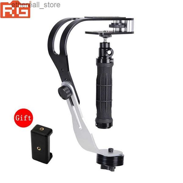 Stabilisateurs Nouveau Mini stabilisateur de poche vidéo Steadicam pour appareil photo numérique HDSLR DSLR caméscope DV téléphone portable + gants Q231116