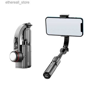 Stabilisateurs Nouveau Super Mini stabilisateur de téléphone portable portable Pan Tilt Selfie bâton Anti-secousse Selfie artefact support de diffusion en direct Q231116