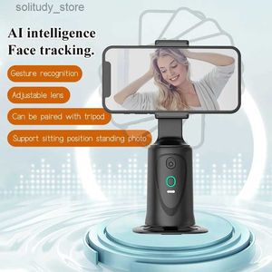 Stabilisateurs Q9 suivi automatique prise de vue stabilisateur de joint universel trépied AI intelligent 360 rotatif selfie bâton pour vidéo Vlog Live Tiktok Q240320