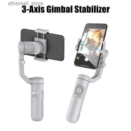 Stabilisatoren Roreta 2023 Nieuwe 3-assige handheld gimbal-stabilisator 360 rotatie Opvouwbare draadloze selfiestick met Bluetooth-sluiter Statief Q231116