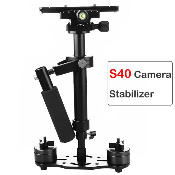 Stabilisateurs S40 Stabilisateur de poignée 40cm Pography Video Stabilisateur portable en alliage d'aluminium Prise de vue Steadycam DSLR Steadicam DSLR Caméscope 230419