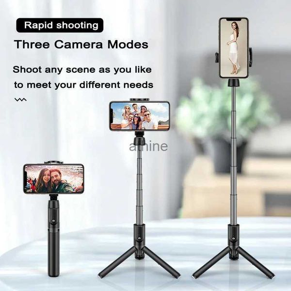 Estabilizadores Selfie Stick Portátil Bluetooth Inalámbrico Trípode remoto Soporte para exteriores Cámara de acción Foto en vivo iOS Note 20 Estabilizador para teléfono inteligente YQ240110