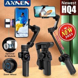 Stabilisatoren De nieuwste AXNEN HQ4 3-assige handheld kruiskoppeling optioneel AI intelligente tracking iPhone 14 Pro Vlog smartphone stabilisator Q240319