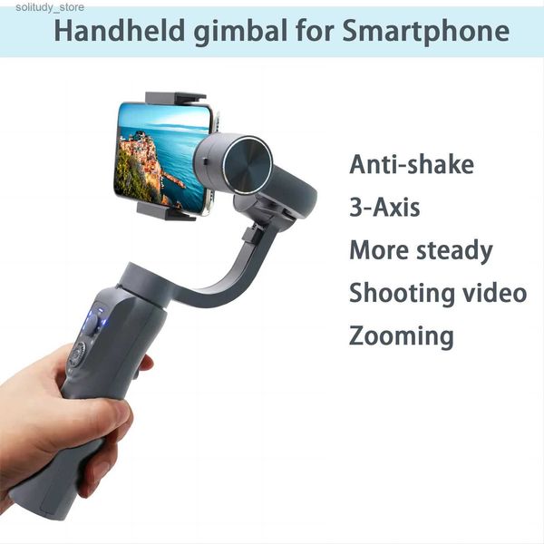 Stabilisateurs Stabilisateur de joint universel pour smartphone portable à trois axes absorbant les chocs avec trépied prise de vue vidéo Vlog Q240320