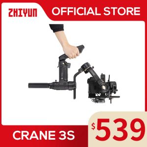 Stabilisatoren Zhiyun Official Crane 3SE/Crane 3S 3AXIS Handheld Gimbal Payload 6,5 kg voor videocamera DSLR Camera Stabilisator Nieuwe aankomst