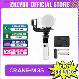 Stabilisateurs Zhiyun grue officielle M3S caméra 3 axes stabilisateur de Joint universel à dégagement rapide Bluetooth contrôle d'obturation caméra sans miroir ZVE10 Q240319
