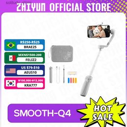 Stabilisatoren Zhiyun officiële gladde Q4 smartphone kruiskoppeling 3-assige handheld stabilisator mobiel geschikt voor iPhone 15 pro max//Samsung/ Q240320