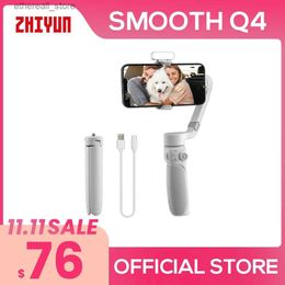 Stabilisatoren ZHIYUN Officiële Smooth Q4 Smartphone Gimbal Telefoon Gimbals 3-assige handheld stabilisator voor iPhone 15 pro max//Samsung/ Q231116