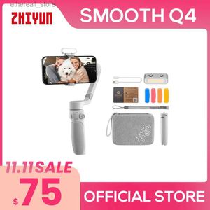 Estabilizadores ZHIYUN Oficial Smooth Q4 Smartphone Gimbal Estabilizador de teléfono portátil de 3 ejes para iPhone 15 pro max///Samsung Q231116