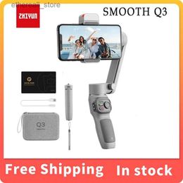Stabilisatoren ZHIYUN SMOOTH Q3 Q4 Gimbal Smartphones 3-assige handheld stabilisator Gebaarbediening voor iPhone//VS OM 6 Q231116