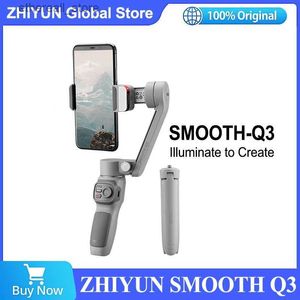 Stabilisateurs Zhiyun Smooth Q3 Smartphone Cardan Stabilisateur à 3 axes pour téléphone portable iPhone 14 Pro Max//Samsung/ Q231116