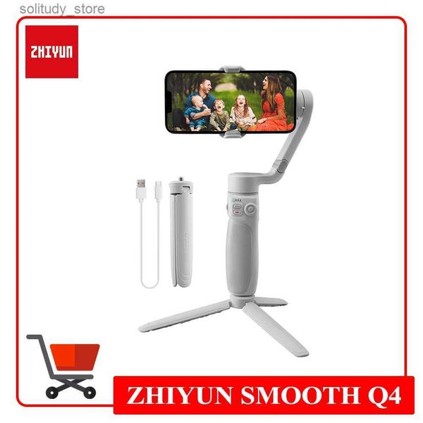 Stabilisateurs Zhiyun Smooth Q4 Stabilisateur de joint universel portatif à 3 axes adapté au smartphone Samsung Galaxy Oneplus iPhone 14 13 Pro 11 12 Q240319