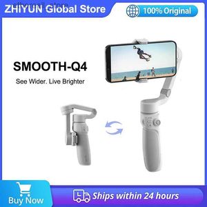 Stabilisateurs Zhiyun Smooth Q4 3 axes Smartphone cardan stabilisateur de poche pour téléphone portable iPhone 14 pro max 13 12 Samsung Q231116