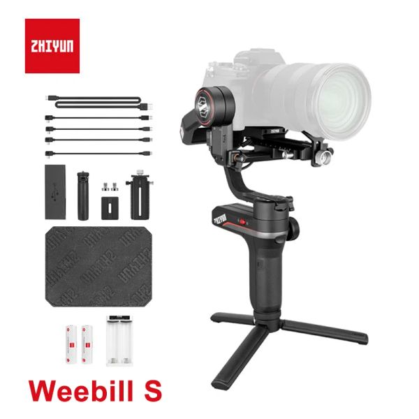 Stabilisants Zhiyun Weebill S 3axis Gimbal Handheld Stabilizer Image Transmission Oled Affichage Mirrorless Camera Gimbal pour canon Sony Nikon